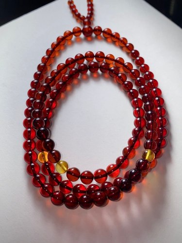 天然血珀108顆手串