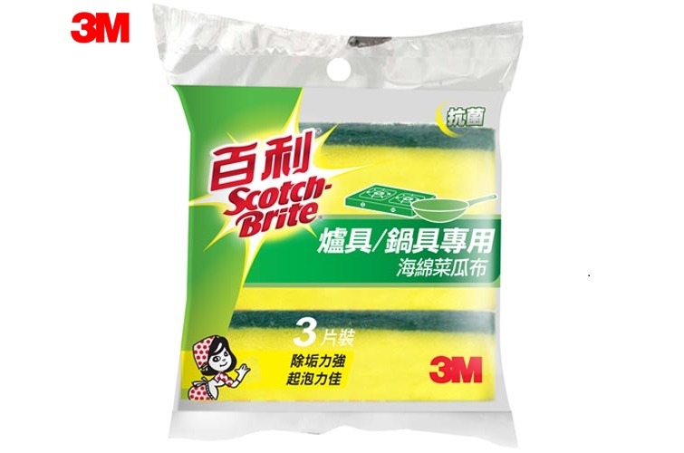 3M 百利爐具/鍋具專用菜瓜布(3入)