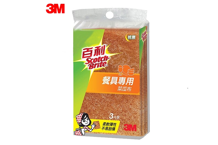 3M 百利餐具專用菜瓜布(3入)