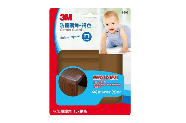 3M 兒童安全防撞護角-褐色