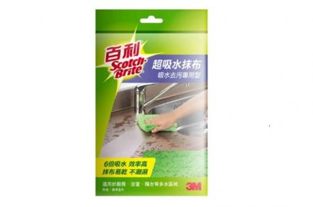 3M 百利吸水快乾抹布-綠色(1入)
