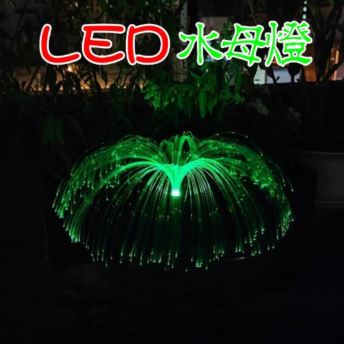 LED 七彩變化 太陽能水母燈 1束