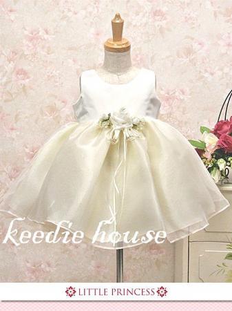 Keedie house兒童禮服出租~攝影造型/走秀表演/花童服~珍珠紗小花短版款禮服90-95