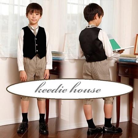 Keedie house兒童禮服出租/攝影造型/畢業造型/花童服出租~A03夏季男童咖啡氣質款禮服80/90/100/110/120