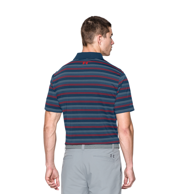 男子UA coldblack™ Ombre Stripe Polo衫