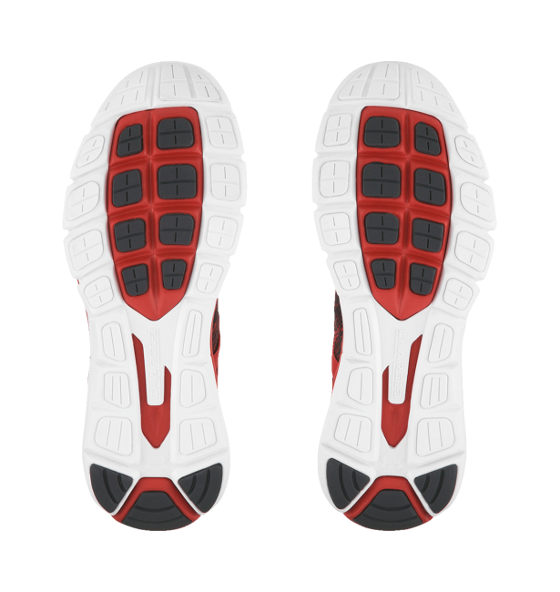 男子UA SpeedForm™ Fortis Twist夜跑鞋(黑紅)