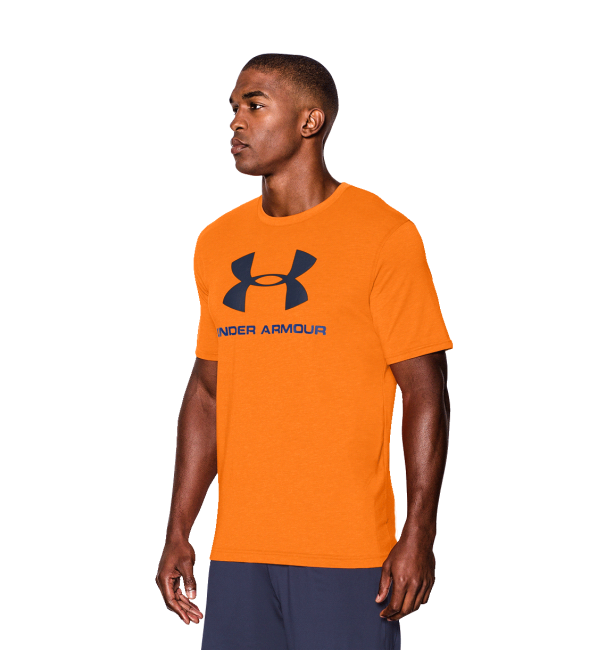 男子UA Sportstyle Logo T恤(橙紅)