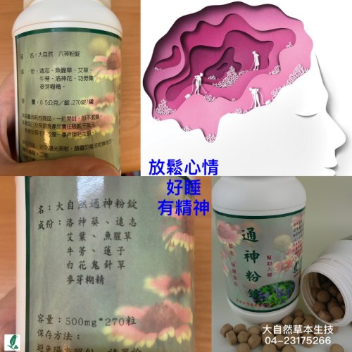 大自然草本 通神粉錠*270粒/罐+機能保健 六神錠*270粒/罐