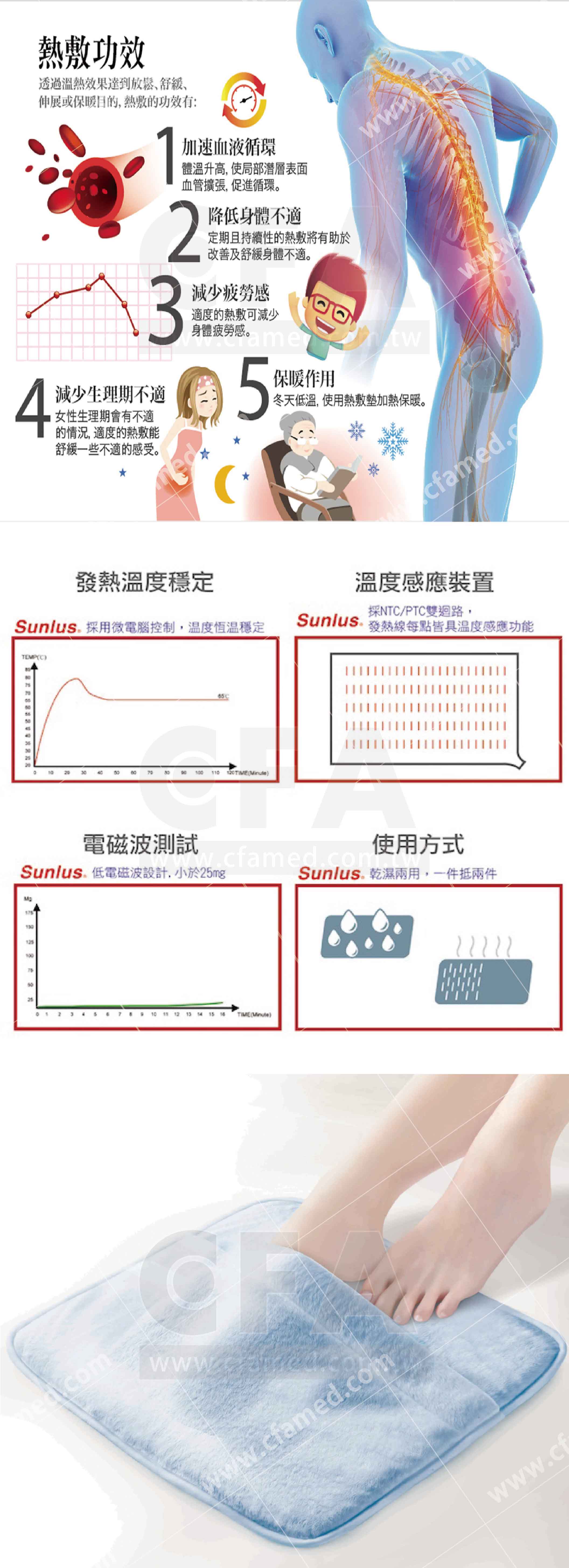 SP1005-MHP210 三樂事暖暖多功能足溫器