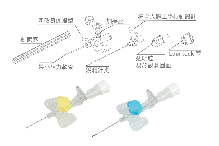 KRUUSE蝴蝶型留置針(含加藥座)