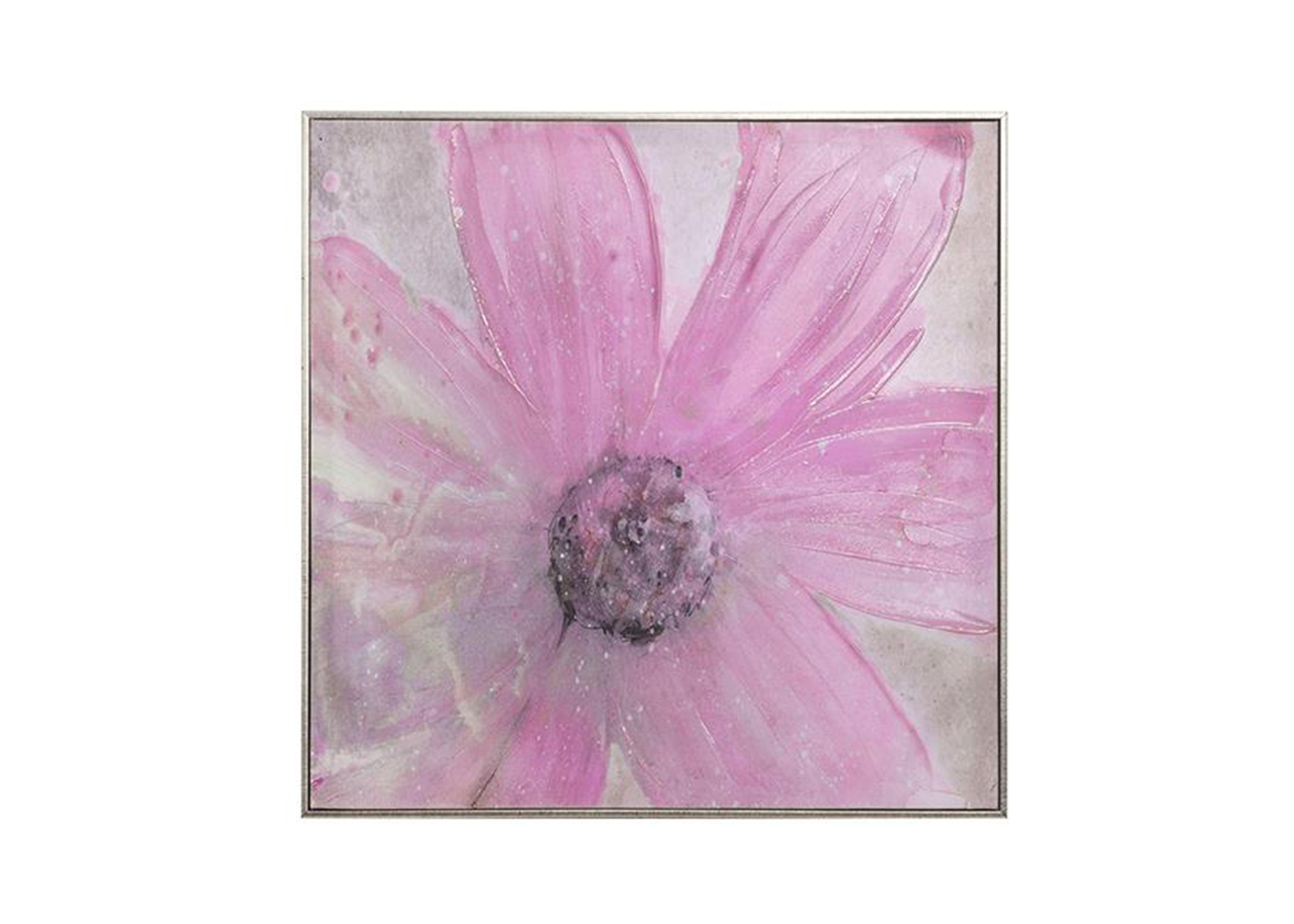 帆布手繪花卉掛畫(粉色)-兩款