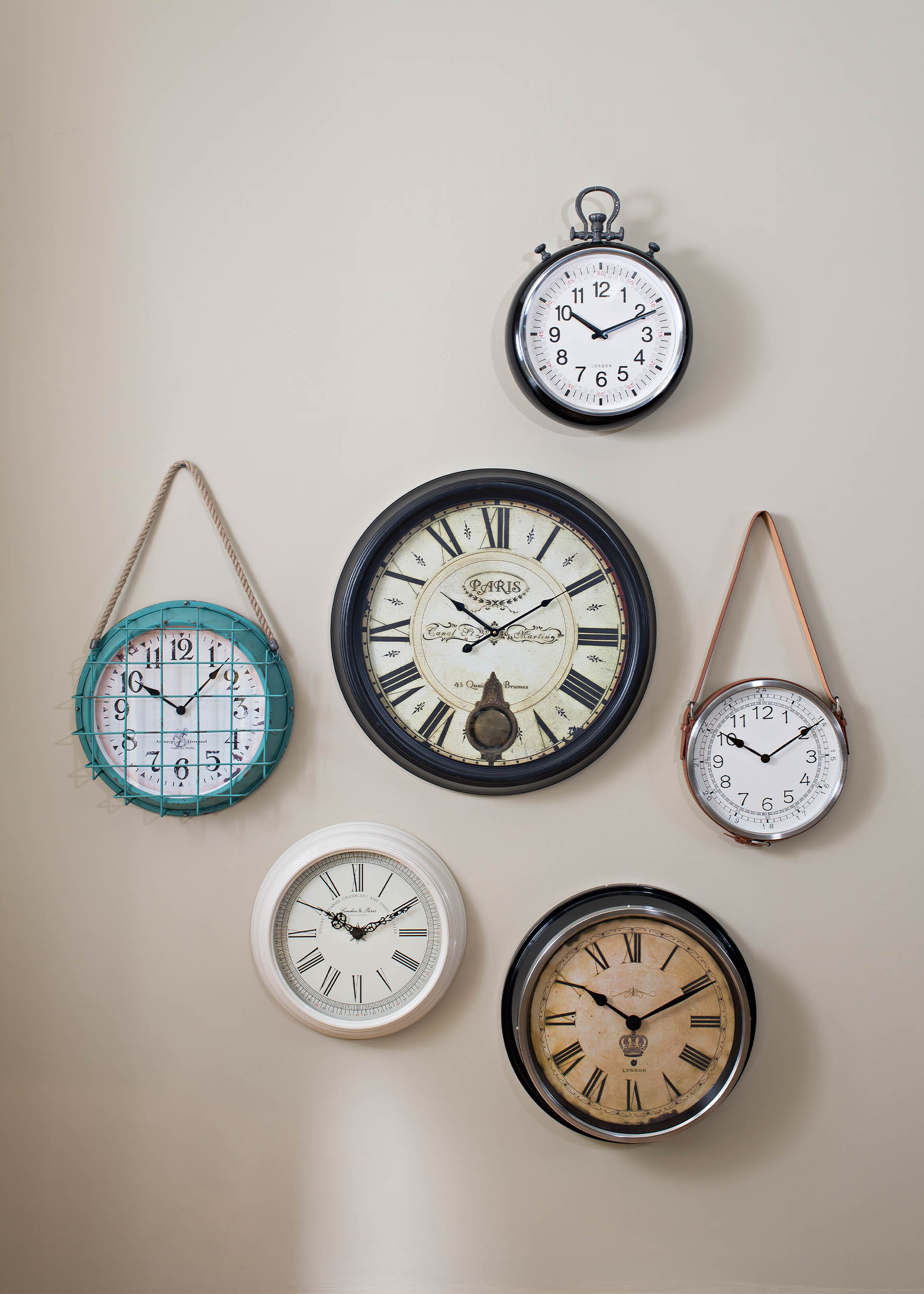 壁掛時鐘(水藍色)