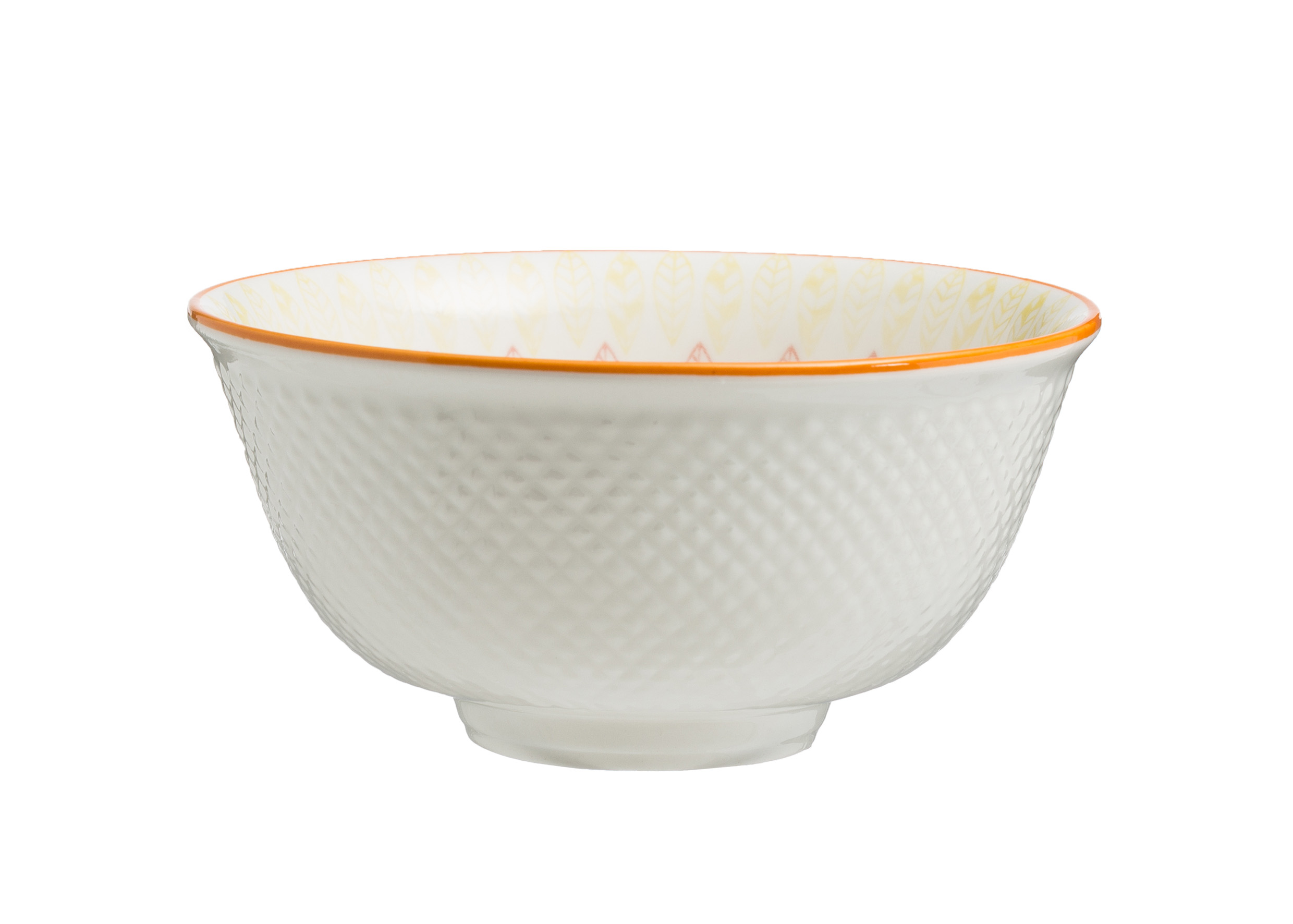 葉子圖案陶瓷碗