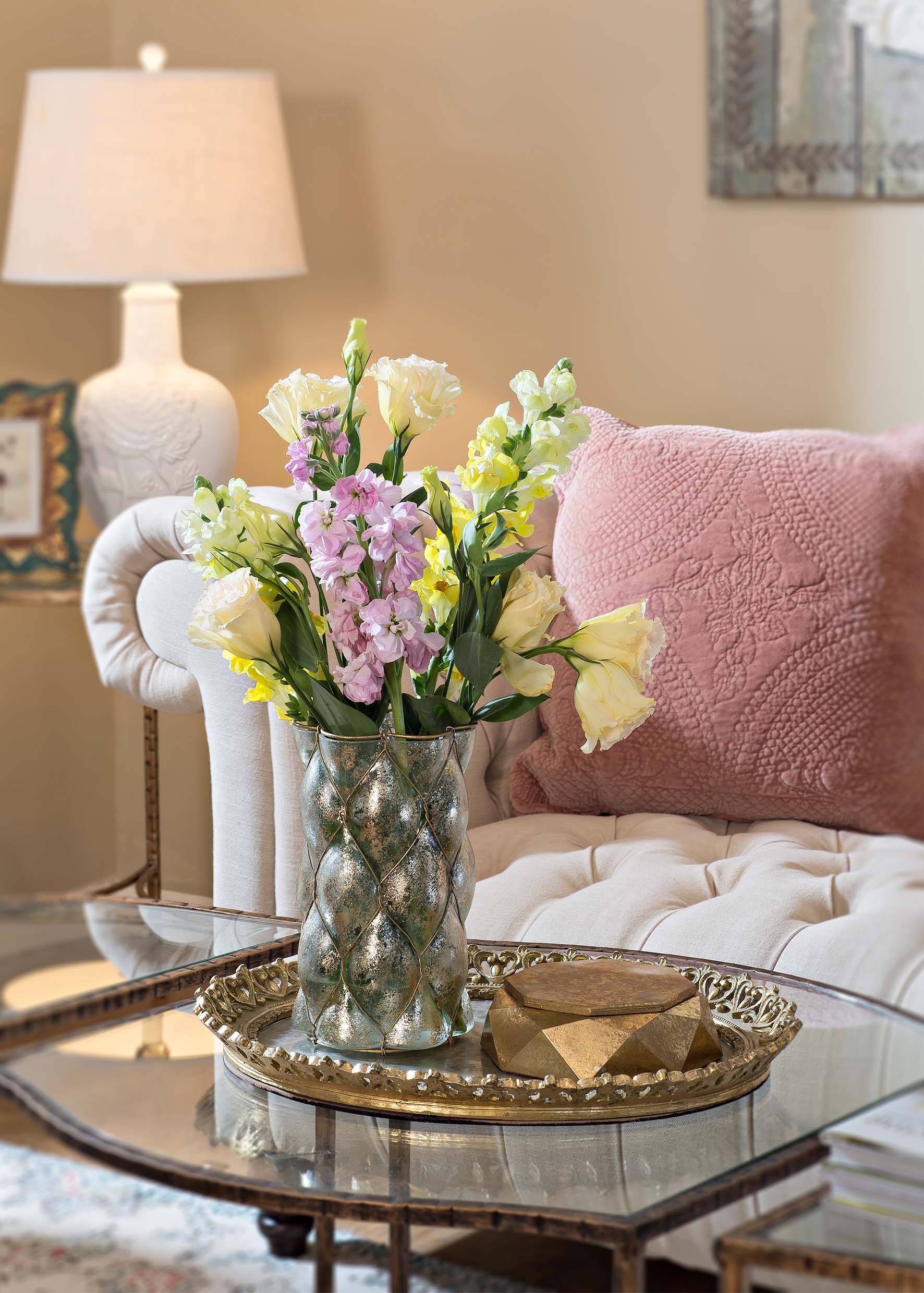 玻璃燭臺/花瓶配鐵線-兩色