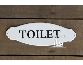 搪瓷 ”Toilet” 壁掛(白色)