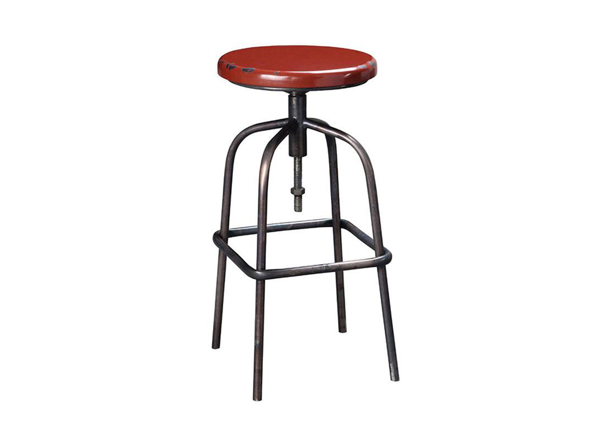 復古吧台凳-紅色 (可調節)