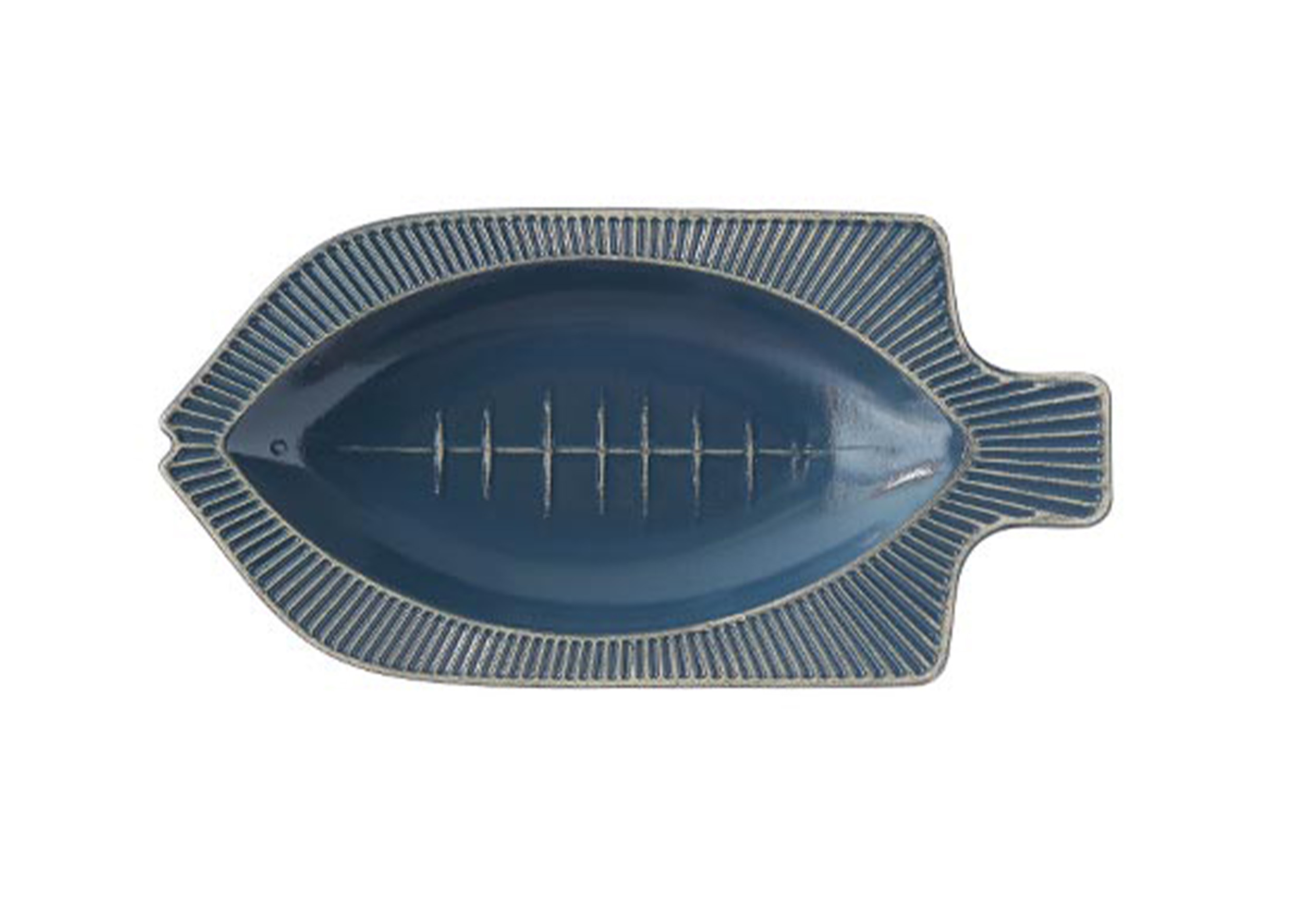 鐵制魚形裝飾託盤壁掛(海軍藍)