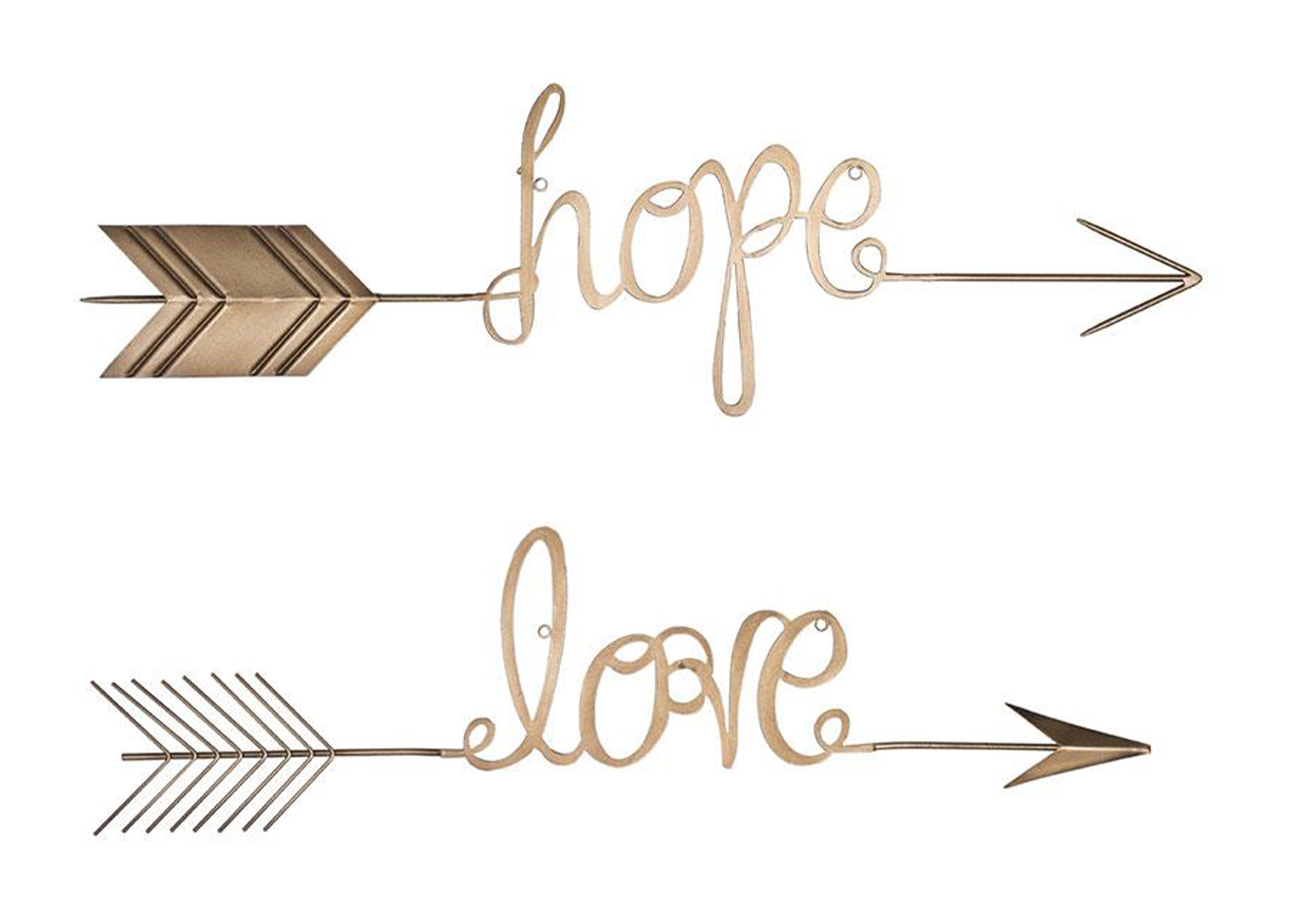 ”hope” & ”love” 箭頭