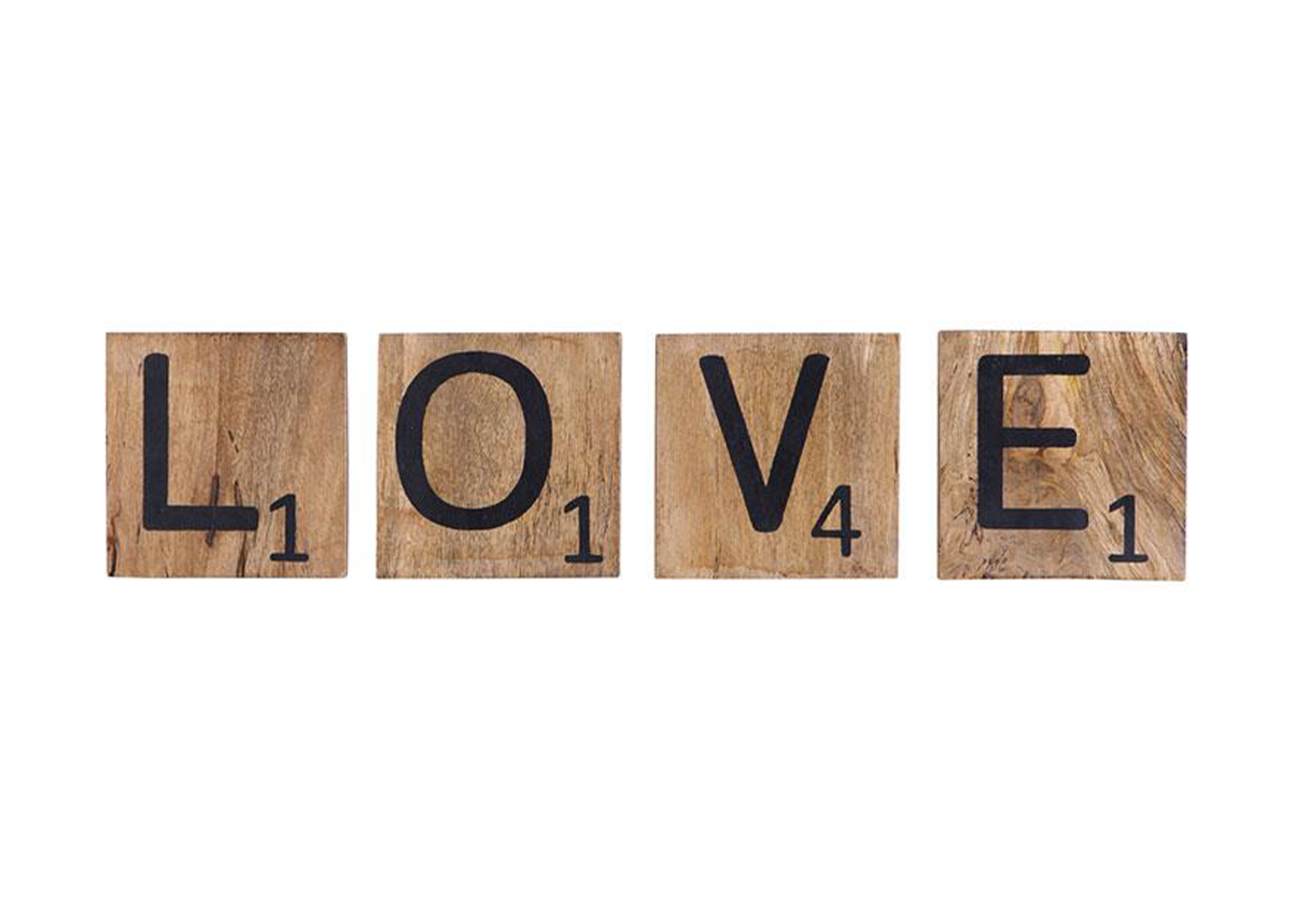 ”Love”拼字壁掛-套四
