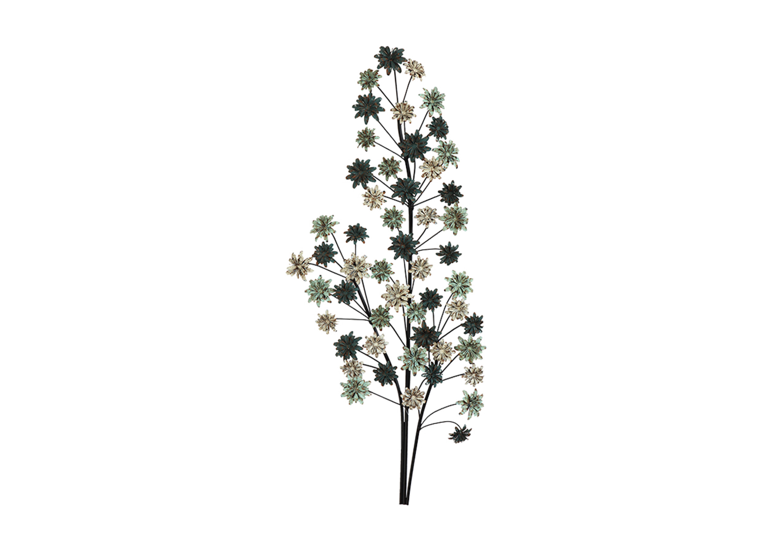 復古鐵制樹枝&花朵造型壁掛