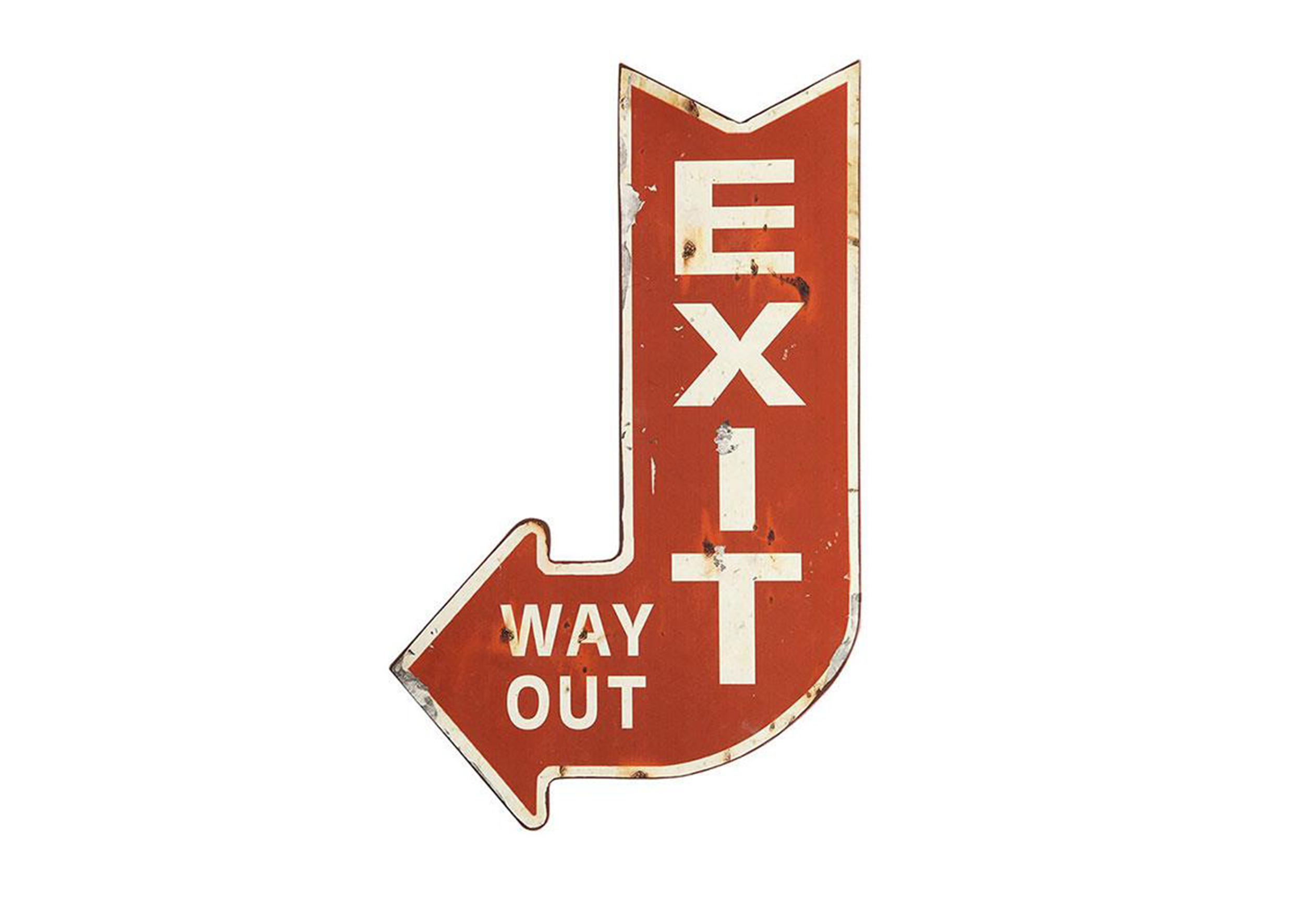 金屬”Exit”標識