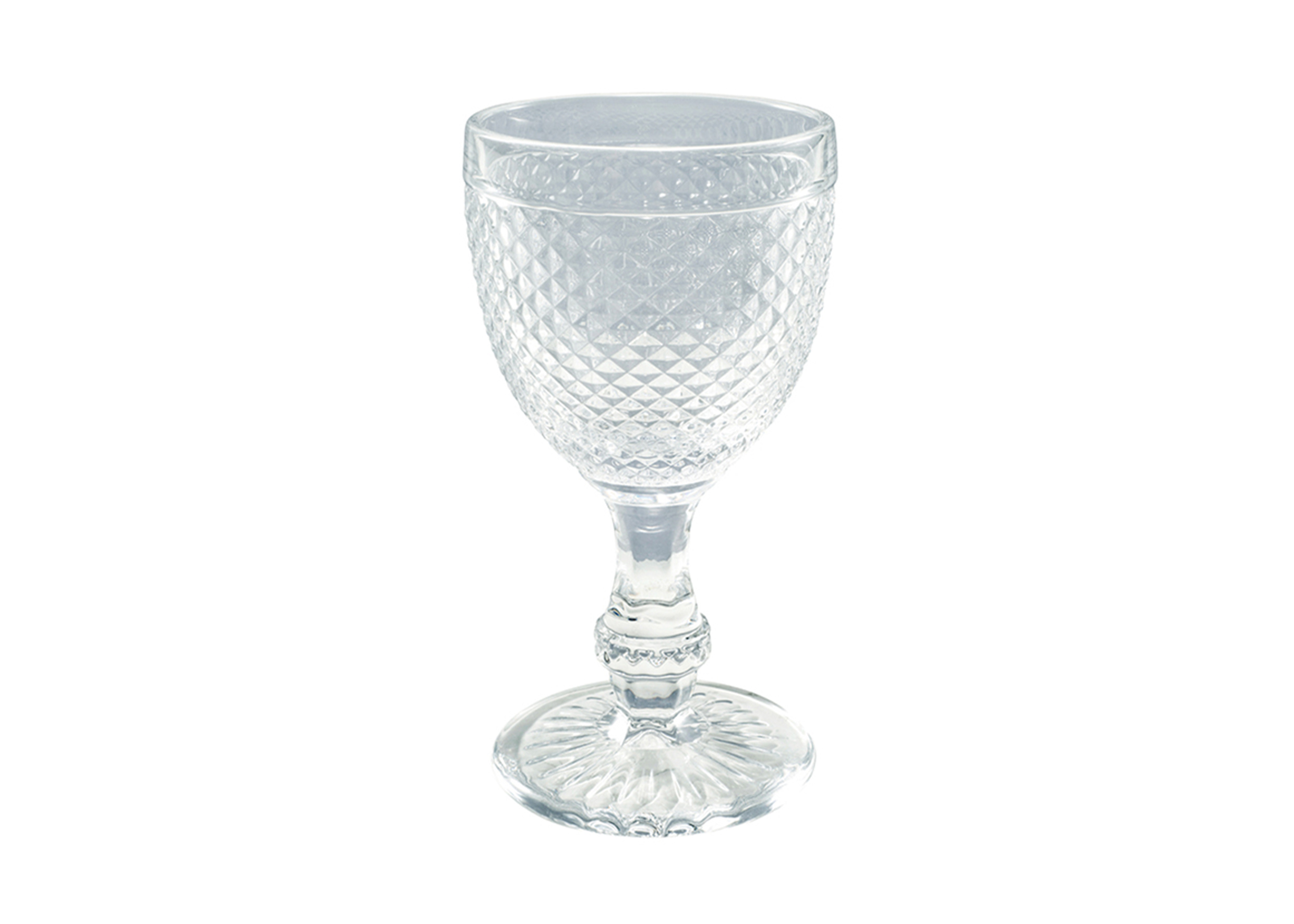 復古鑽石紋玻璃高腳杯