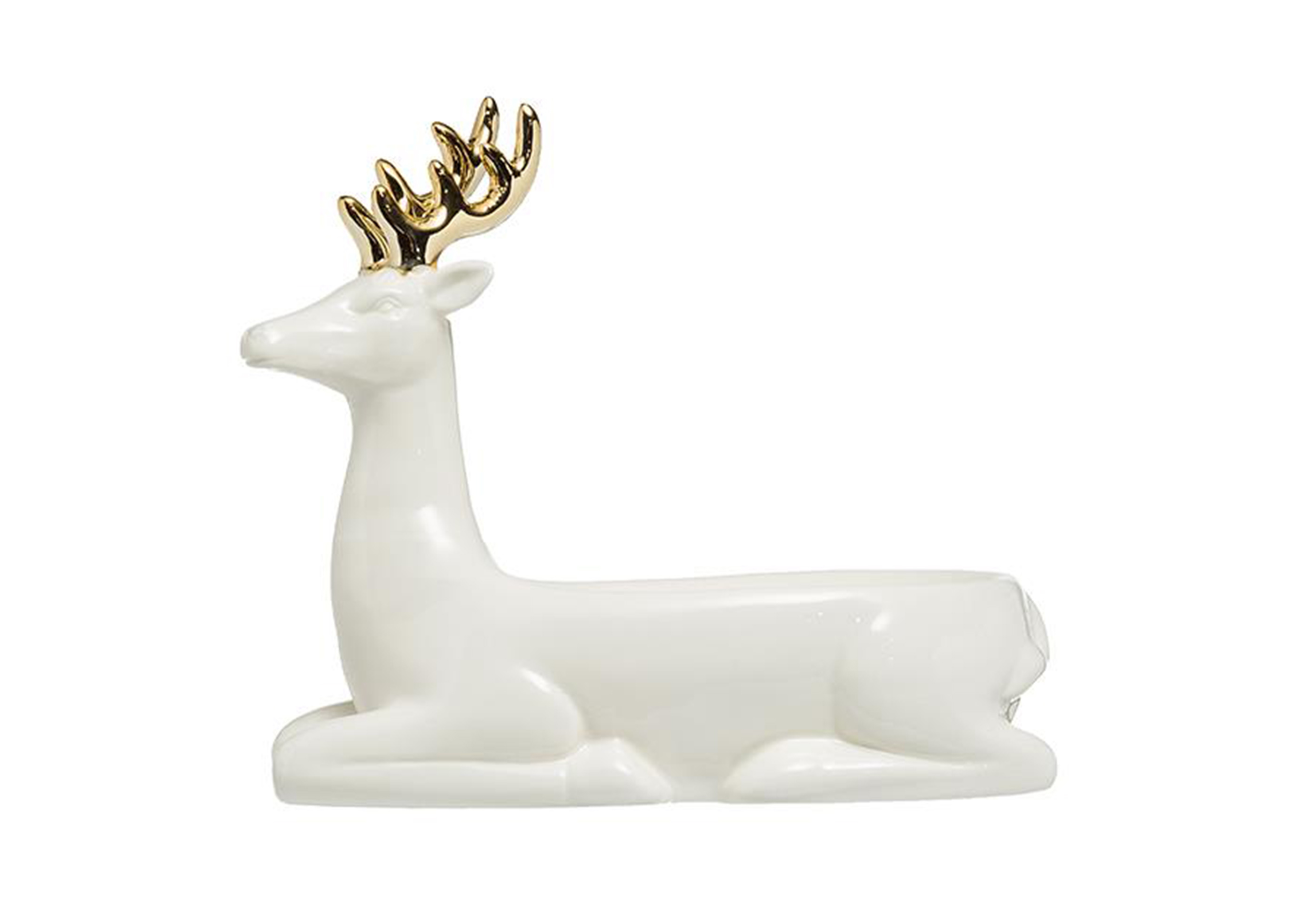 陶瓷小鹿造型皂碟(金色&白色)
