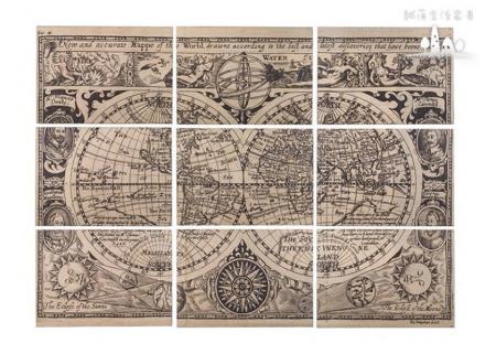 世界地圖壁掛,套九