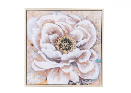 帆布手繪茶花掛畫(黃色)