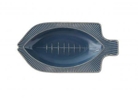 鐵制魚形裝飾託盤壁掛(海軍藍)