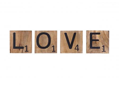 ”Love”拼字壁掛-套四