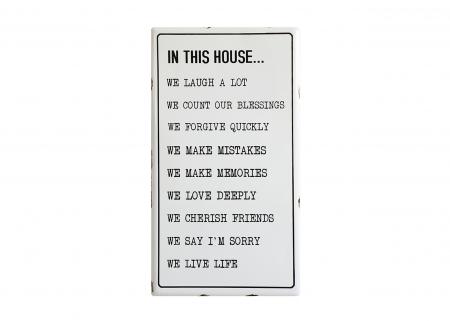 搪瓷“In This House”壁掛