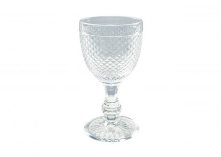 復古鑽石紋玻璃高腳杯