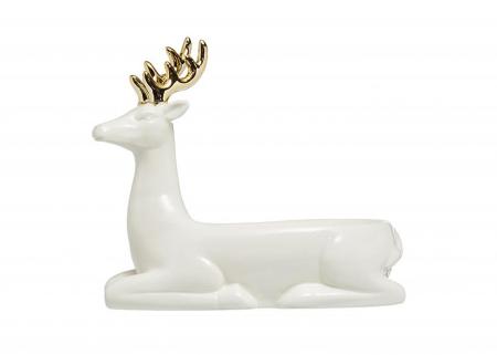 陶瓷小鹿造型皂碟(金色&白色)