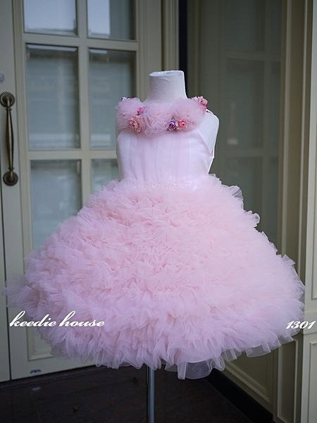 Keedie Hous兒童造型服出租/畢業造型/寫真攝影~手工禮服系列-1301春之女神110-115~